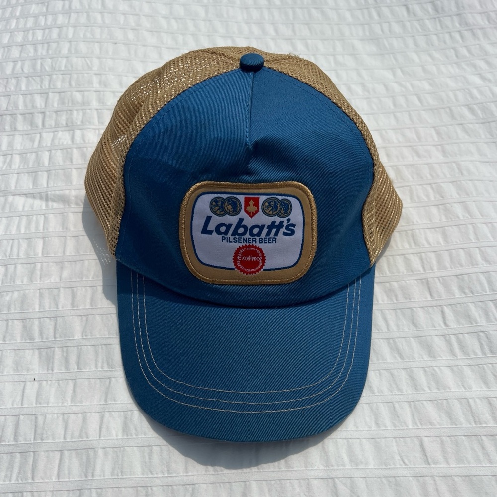 VTG 90s Labatt's Pilsener Beer Snapback Baseball Cap